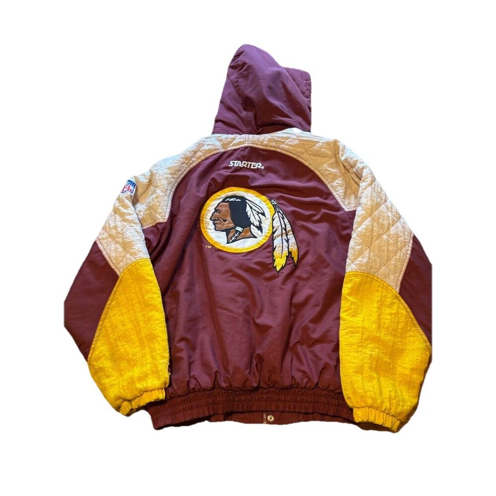 Vintage Washington Redskins Starter Puffer Jacket Size Large 90s NFL